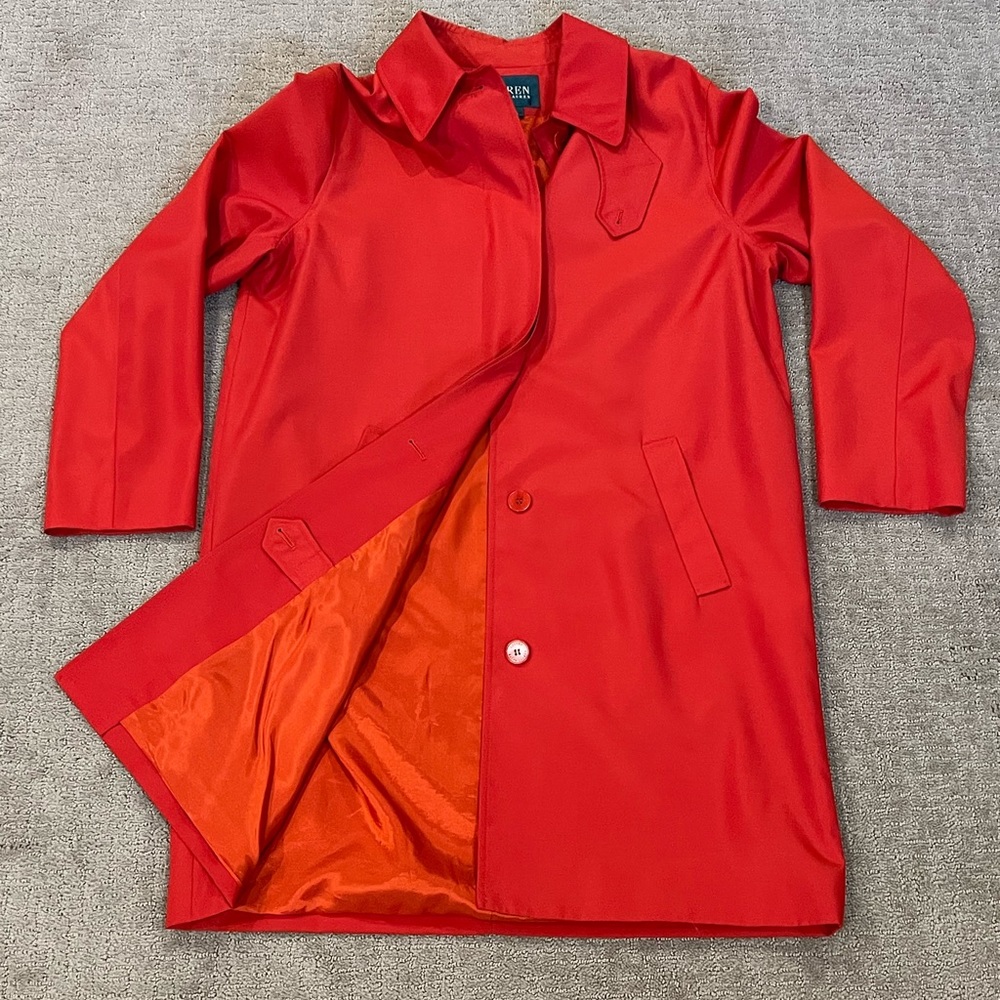 Red Ralph Lauren Trench Coat - size L